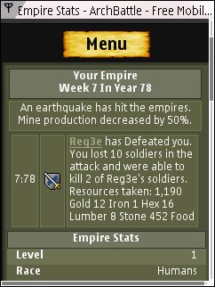 Arch Battle Mobile Statistics