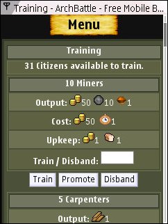 ArchBattle Mobile - Training