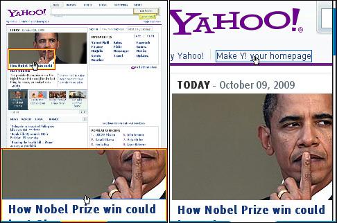 Bolt 1.5 Yahoo Homepage