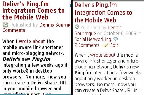 Font Comparison, Bolt 1.5, Opera Mini 5 
