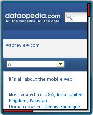 Dataopedia's Mobile Web Site