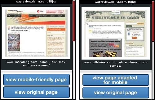 Delivr - Mobile View Options 