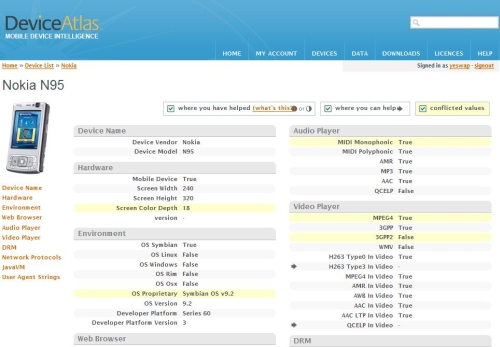 Data Explorer Devices Tab