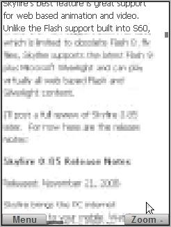 Skyfire - fuzzy scrolling