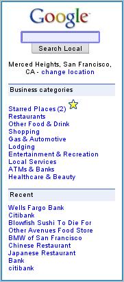 Google Local Mobile Site 