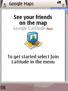Google Latitude Intial Splash Scree