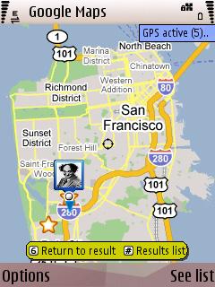 Google Latitude map display