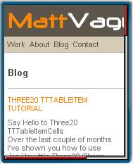 MattVague.com Mobile View MattVague.com Mobile View