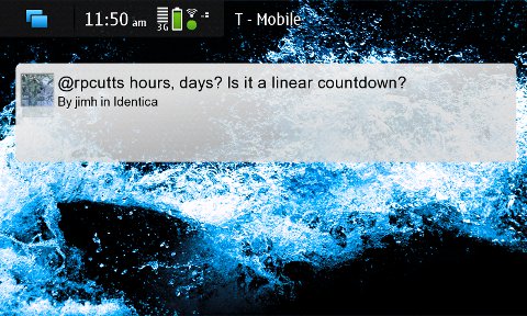 Mauku N900 Twitter widget 