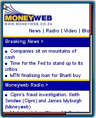 NoneyWeb Mobile Website 