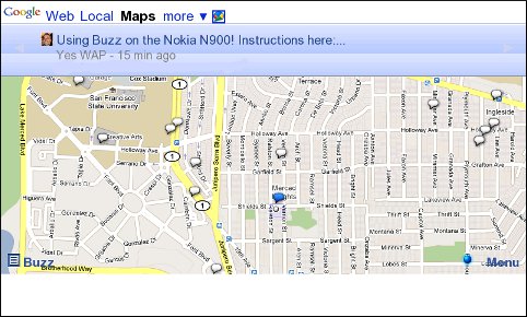 Google Buzz on the Nokia N900
