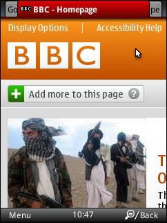 Opera Mobile 10 Beta 2 - BBC 