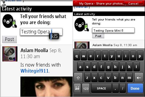 Opera Mini 5 Inline Editing 