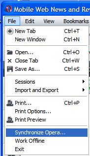 Opera Link - Synchronize PC Opera
