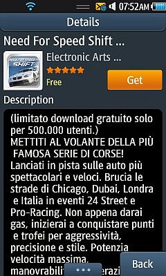 SamsungApps Description Screen 