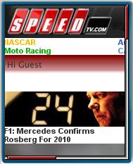 SpeedTv.com Mobile Web Site 