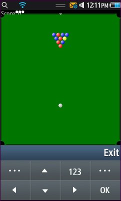 Java ME Pool game OnSamsung Wave 