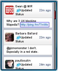 Twitter in New Yahoo Mobile 