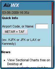 AirWX Nobile homepage