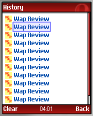 Opera Mini Beta One History Page
