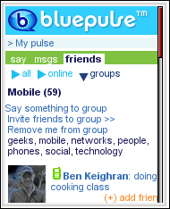 Bluepulse Friends status