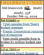 Greenwich Citizen Mobile Homepage