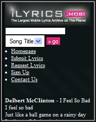 iLyrics lResult Page