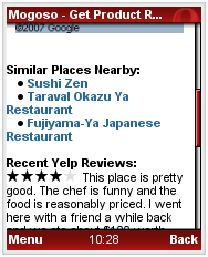 Mogoso search result