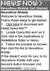 NewsNow recommends Opera Mini