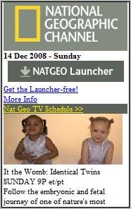 National Geographic Channel home page