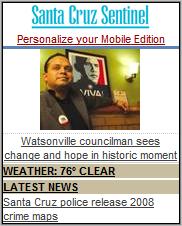 Santa Cruz Sentinel Mobile Site
