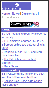 Siliconuk.mobi Homepage