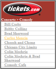 Tickets.com Comedy Category