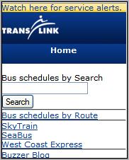 Vamcouver Translink Mobile