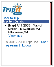 Tripit Mobile Trip Detail