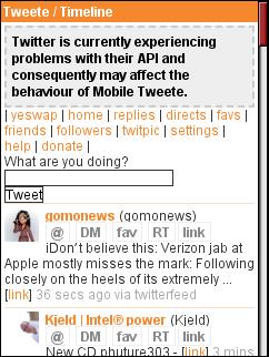 Tweete Mobile Web App 