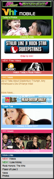 VH1 Front Page