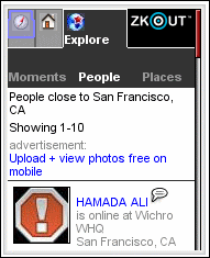 Zkout Explore People Screen