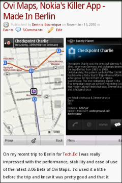 Opera Mobile Android - Zoomed In