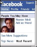 Opera Mini 4.3 Facebook