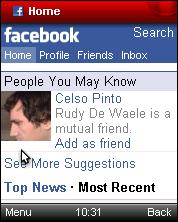 Opera Mini 5.1 - Facebook