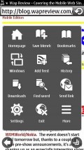 New Symbian Browser - Menu