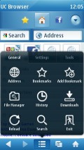 UC Browser 7.6 (Symbian) Main Menu UC Browser 7.6 (Symbian) Main Menu