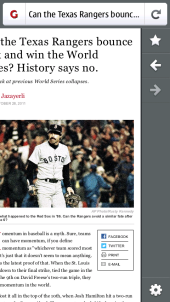 Nokia N9 Firefox Mobile - Right Menu; Star, Back, Forward and Settings 