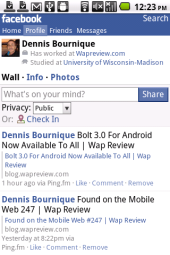 Opera Mobile 11.5 Facebook