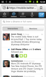 New Twitter Mobile Webapp - Connect Tab New Twitter Mobile Webapp - Connect Tab