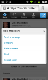 New Twitter Webapp - Hidden DM Option on Profile New Twitter Webapp - Hidden DM Option on Profile