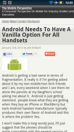 The Mobile Perspective