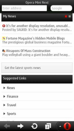 Opera Mini Next Symbian Smart Page Opera Mini Next Symbian Smart Page