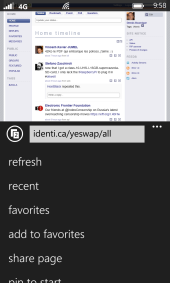 IE10 - Top Half Of Browser Menu